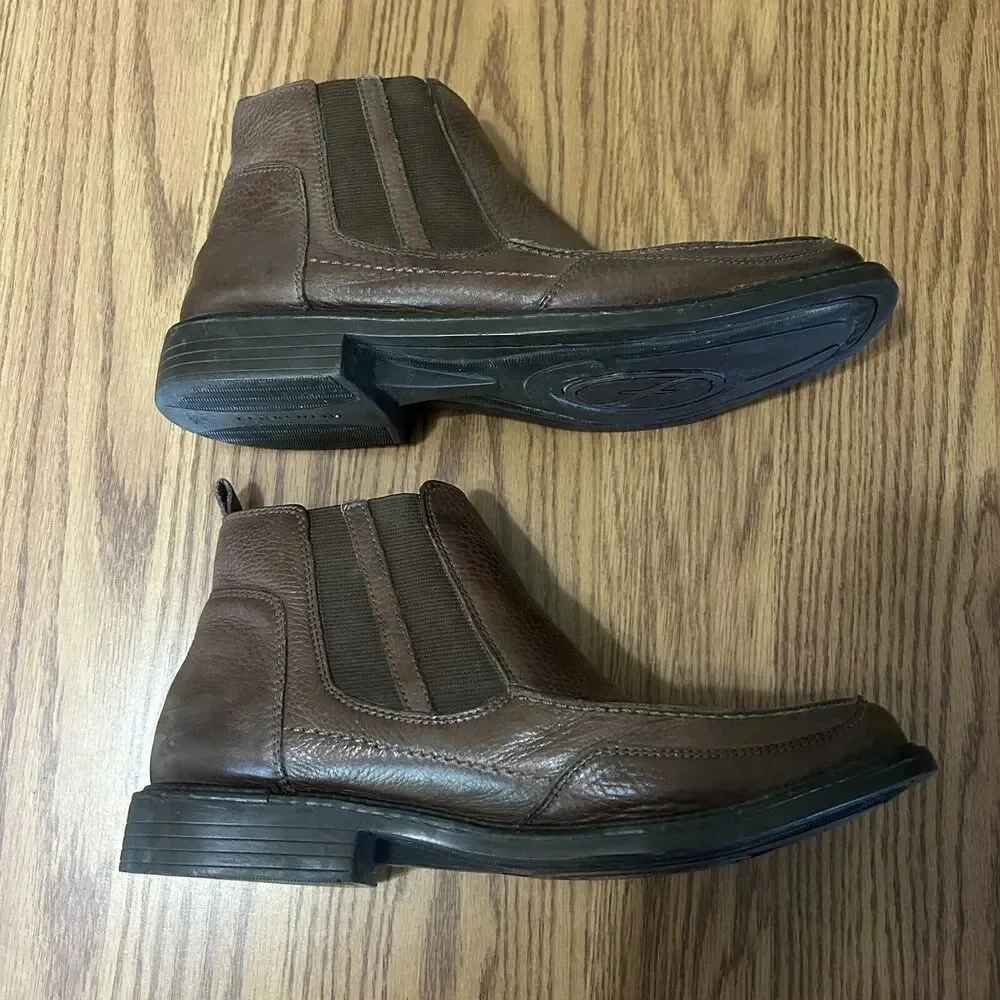 Florsheim Men's Size 9.5 #18537 Brown Leather Sheepskin Slip On Ankle Boot